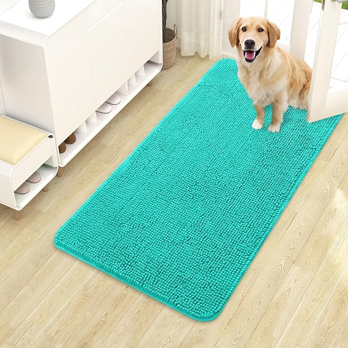 OLANLY Dog Door Mat for Muddy Paws 40x24, Super Absorbent Chenille Mud Mat | by OLANLY