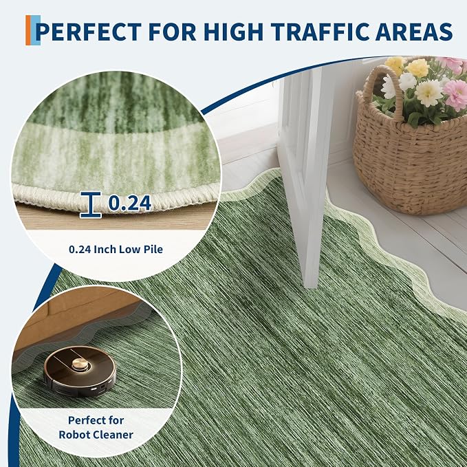 GarveeHome Scalloped Large 10x13 Rug - Image 5