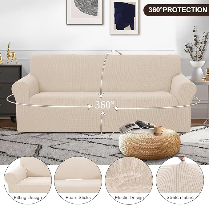 U-NICE HOME Stretch Couch Cover Slipcover - Image 3
