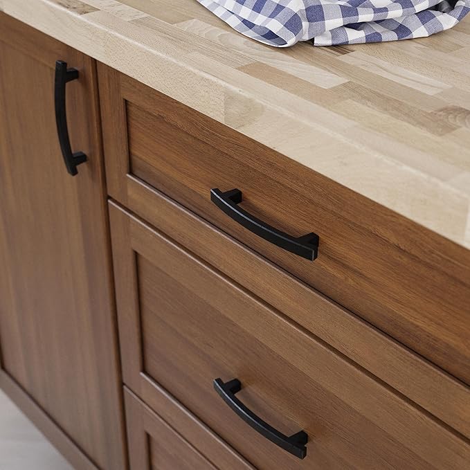 Franklin Brass (10-Pack) – Soft Iron Cabinet Handles, 4 Inch Hole Center, Pulls for Drawers, Kitchen Cabinet Door, Dressers | Pierce