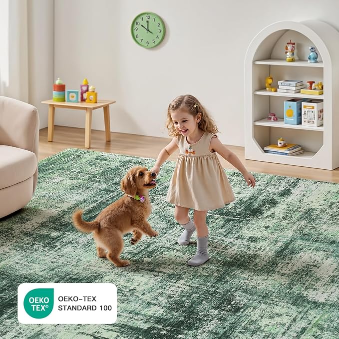 Lofus 5x7 Area Rug for Living Room, Abstract Washable Non-Slip Rugs, Stain - Image 5