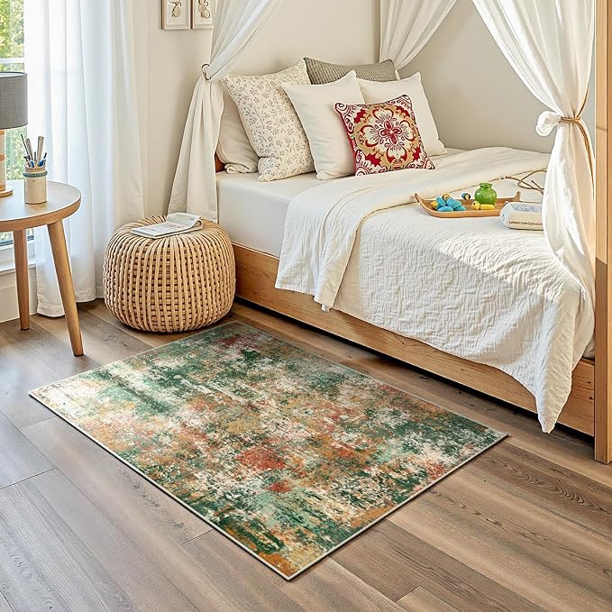 RELEANY Washable 3'x5' Abstract Area Rug - Image 4