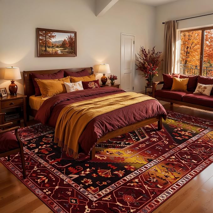 SERISSA 8x10 Washable Non Slip Boho Area Rug - Image 3