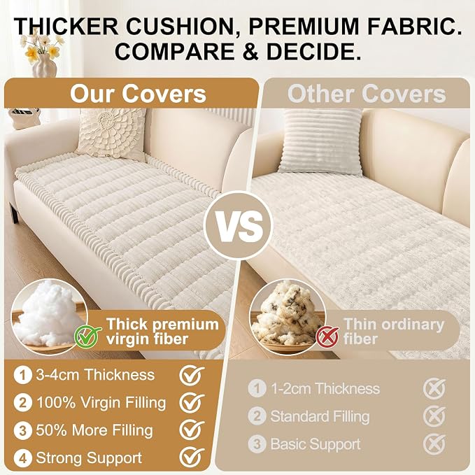 Smiry Couch Cover for Dogs, Non Slip Washable Sofa Protector for Pets | Soft - Image 4