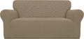 Easy-Going Stretch Oversized Loveseat Couch Covers Washable Tan | 1-Piece Large by Easy-Going