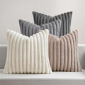 MIULEE Faux Fur Plush Decorative Throw Pillow Covers 18x18, Soft Boho Farmhouse by MIULEE
