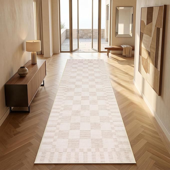 GarveeHome 2.5x8 Checkered Kitchen Runner Rug - Image 2