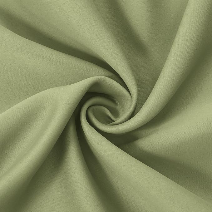 Blackout Curtains 42 x 63 inch/Sage Green Curtains Set of 2 Panels/Thermal - Image 9