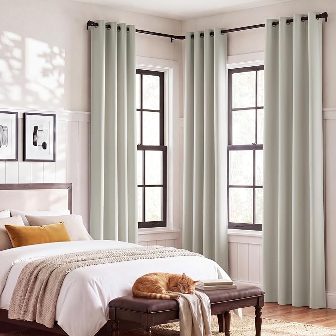 NICETOWN 100% Blackout Curtain Panels 84 inch Long - Image 2
