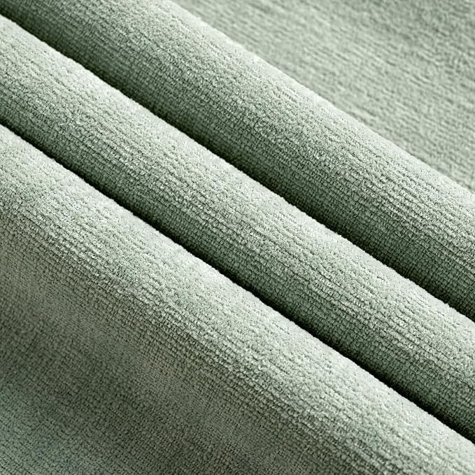 MIULEE Greyish Green Chenille Couch Throw Pillow Covers, 20x20 | Set of 2 - Image 2