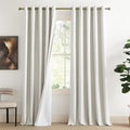 NICETOWN Extra Long Linen 100% Blackout Curtains 120 inches Length 2 Panels Set by NICETOWN