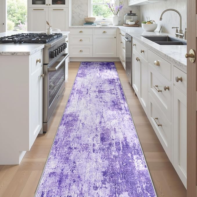 RELEANY Washable Runner 2'x10' Abstract Area Rug - Image 2