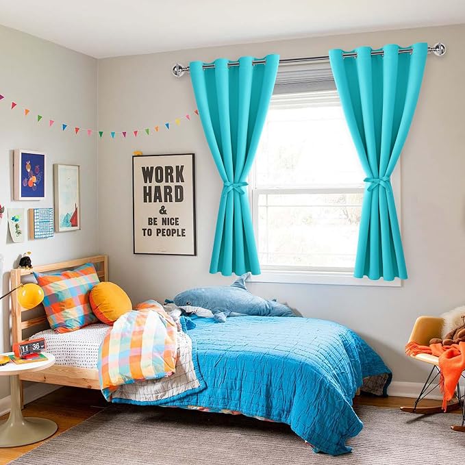 Blackout Curtains for Bedroom, 52 x 45 Inch, 2 Panels | Thermal Insulated & - Image 6