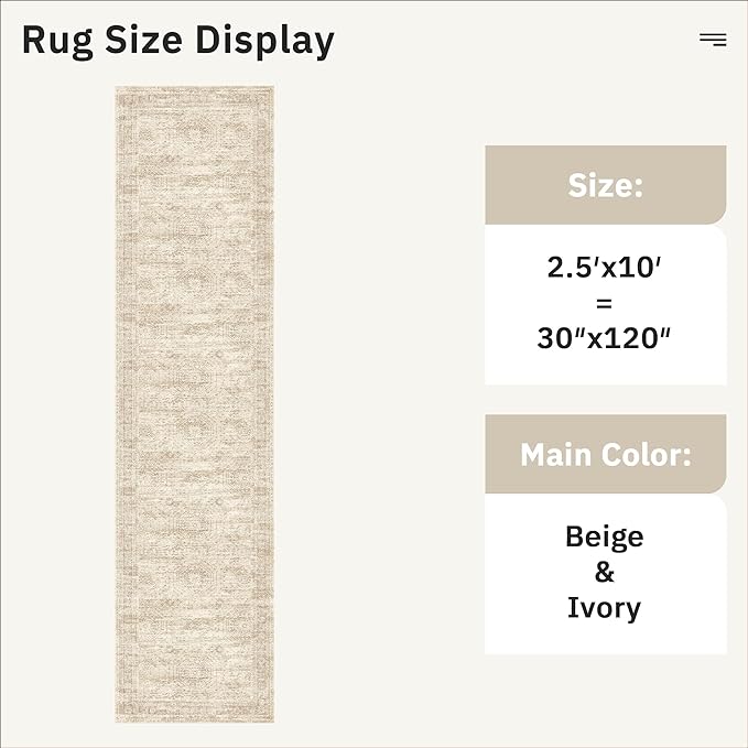 Soalmost Hallway Runner Rug 2'6"x10' Non-Slip Runners - Image 4