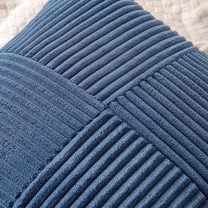 MIULEE Dusty Blue Decorative Throw Pillow Covers - Image 2