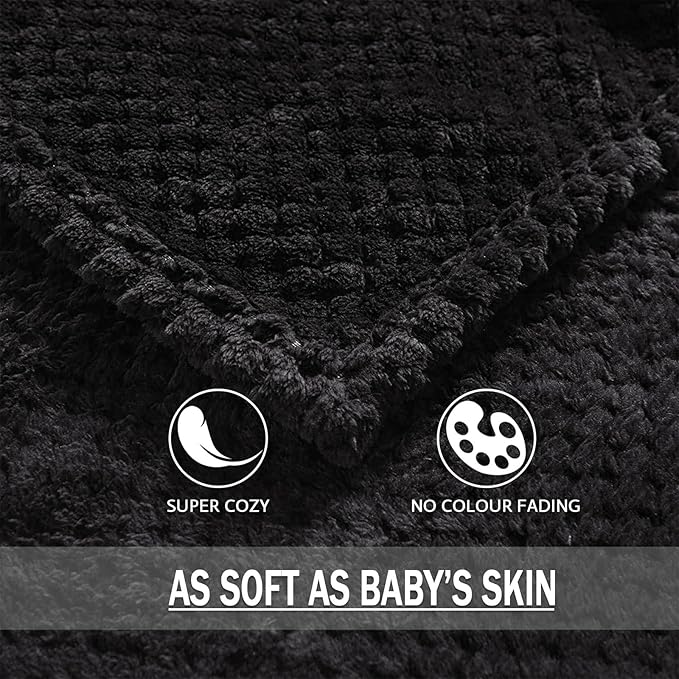 Exclusivo Mezcla Large Waffle Fleece Throw Blanket - Image 5