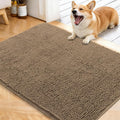 OLANLY Dog Door Mat for Muddy Paws 40x32, Super Absorbent Chenille Mud Mat | Tan by OLANLY