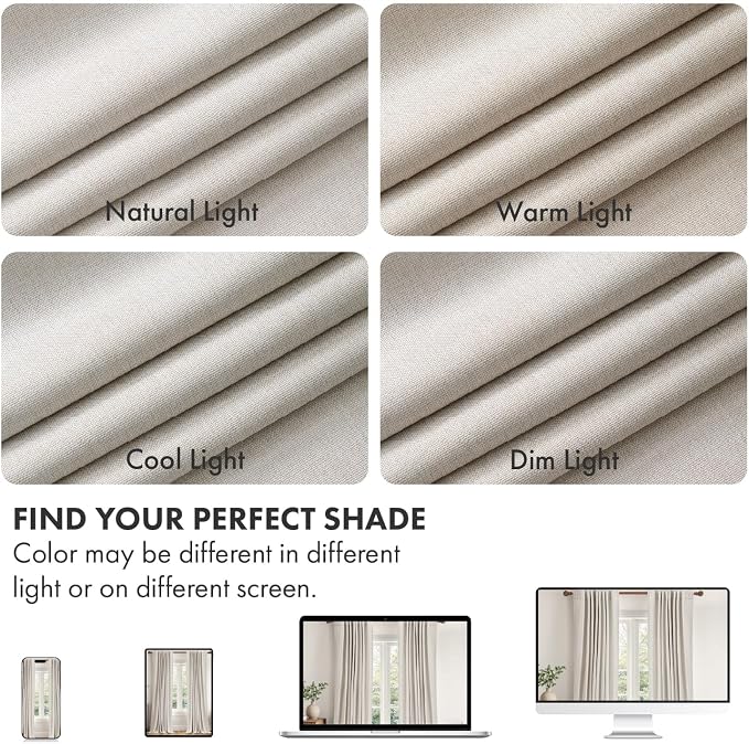 MIULEE 100% Blackout Linen Curtains - Image 7