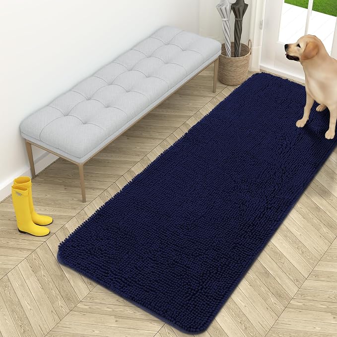 OLANLY Dog Door Mat for Muddy Paws 59x24, Super Absorbent Chenille Mud Mat | by OLANLY