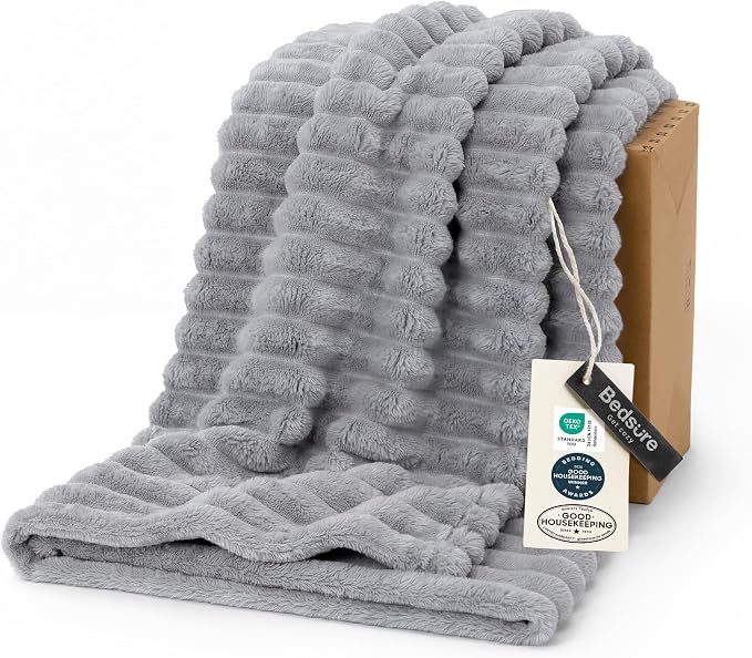 Bedsure Soft Light Grey Throw Blanket by Unknown