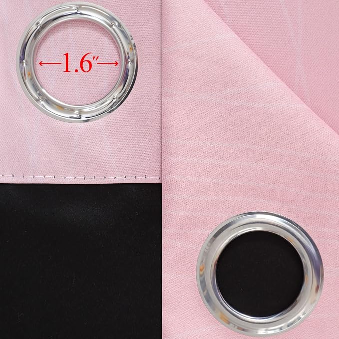 Ombre Grey and Pink Blackout Curtains - Image 7