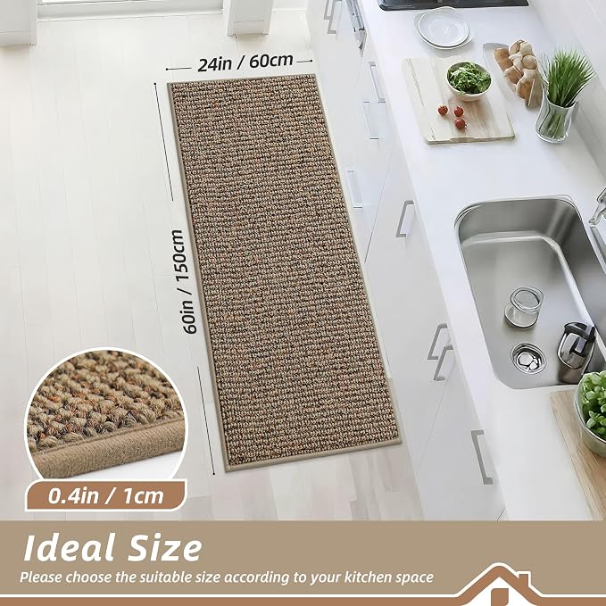 BEQHAUSE Kitchen Runner Rugs 24"x60", Kitchen Mats - Image 2