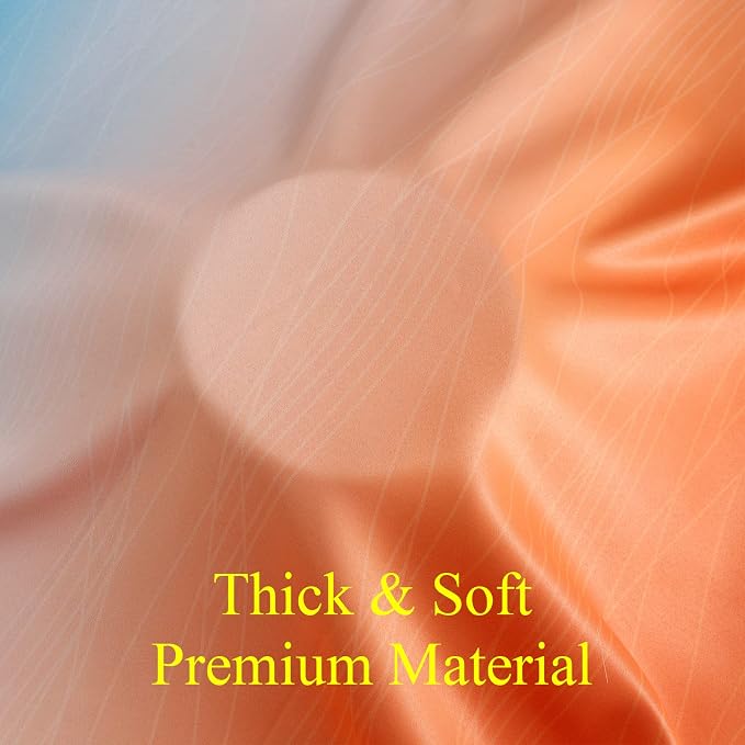 Ombre Orange and Blue Blackout Curtains 52Wx45L Inch Long | Gradient Curtains - Image 8