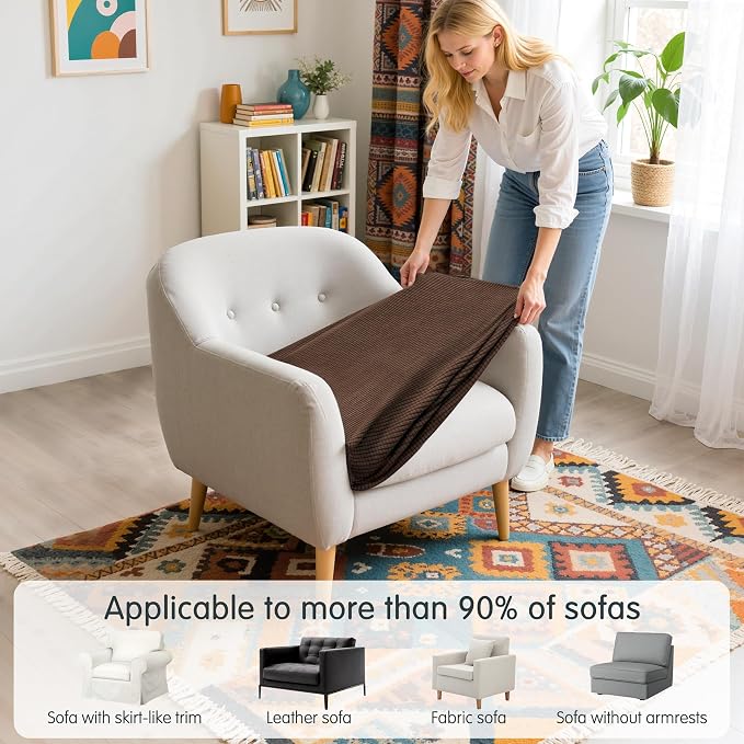 Hokway Couch Cushion Covers Stretch Cushion Covers Sofa Seat Cushion Slipcover - Image 4