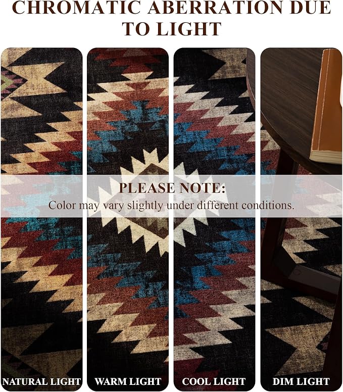 Rustic Cabin Area Rug 4x6, Machine Washable Lodge Bear Rug, Non-Slip Low Pile - Image 7