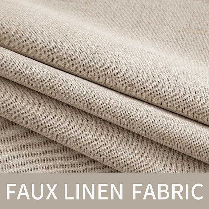 MIULEE 100% Blackout Linen Curtains - Image 5