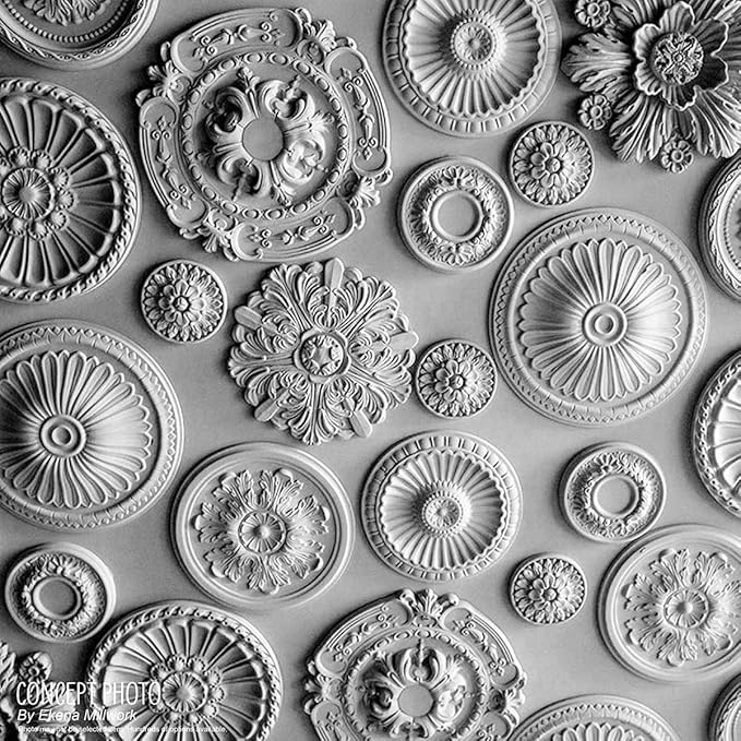 Ekena Millwork CM12BRBMF 12 1/2"OD x 3 7/8"ID x 3/4"P Bradford Ceiling Medallion, Brushed Mahogany
