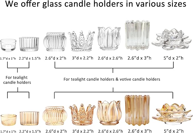 GOLDEAL 24Pcs Votive Candle Holders,Clear Thick Glass Tea Light Candle Holder Bulk,Tealight Candle Jars for Wedding Table Decor,Party Supplies,Bridal Shower,Baby Shower,Tables Centerpieces