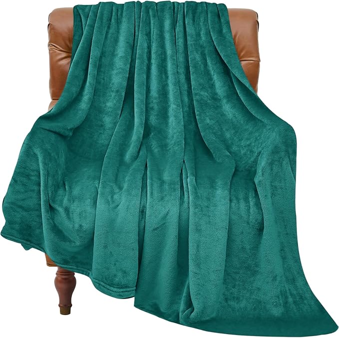 BEDELITE Fleece Blanket Soft Plush Twin Size Blanket Emerald Green 60"x80" | by BEDELITE