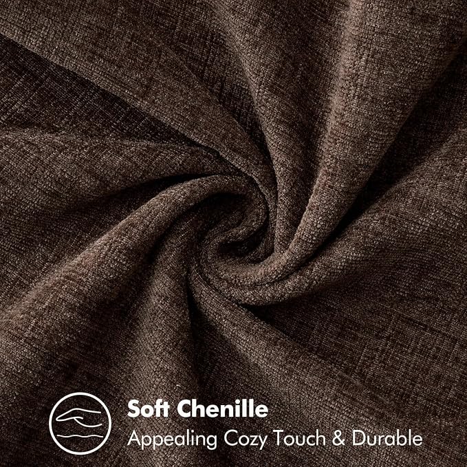 MIULEE Decorative Couch Throw Pillow Covers 20x20 Inch Dark Brown 2 Pack | - Image 3