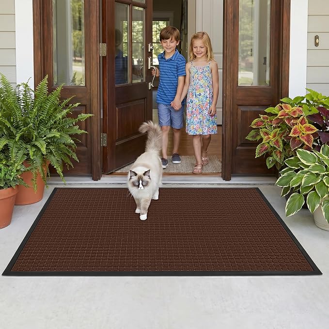 Front Door Mat Outside Entrance, Heavy Duty Waterproof Doormat | 73"x46" - Image 9