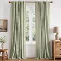 MIULEE 100% Blackout Linen Curtains by MIULEE