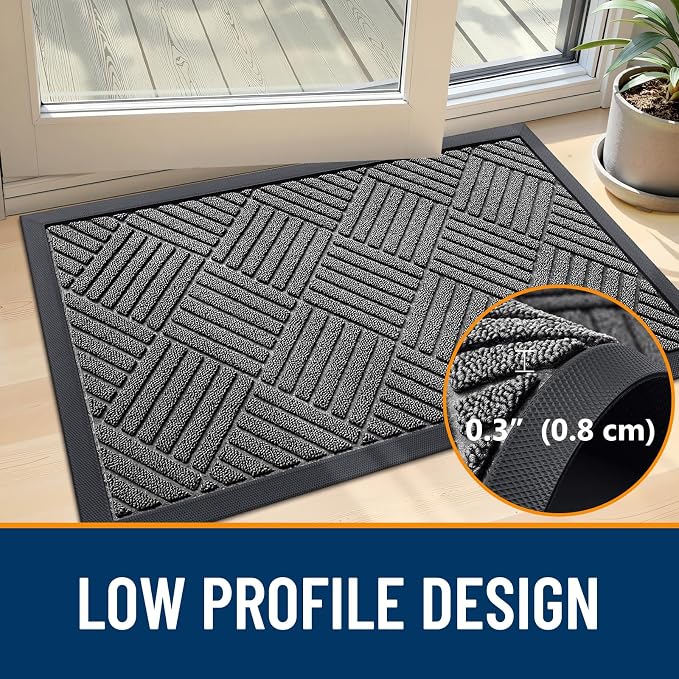 OLANLY Front Door Mat Outside Entrance 71x47, Waterproof Heavy-Duty Doormat | - Image 5