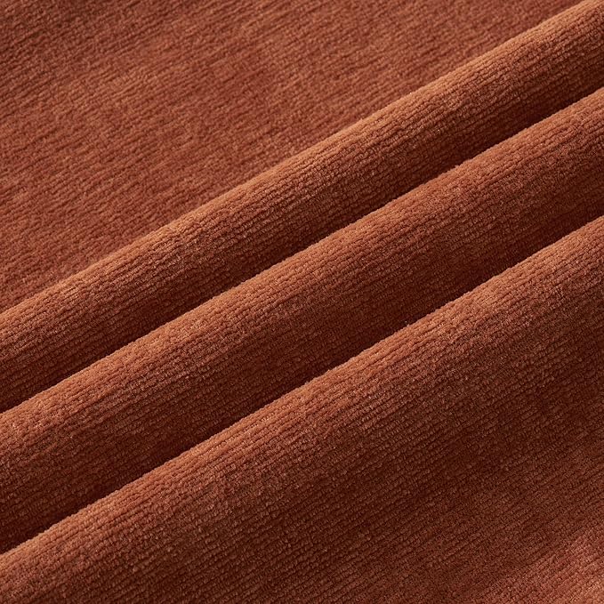 MIULEE Fall Rust Terracotta Chenille Couch Throw Pillow Covers, 20x20 | Set of 2 - Image 2