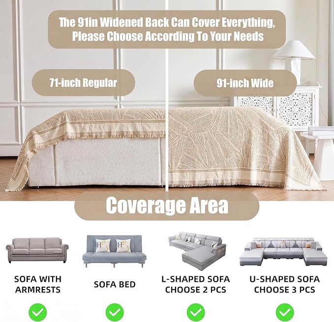 Couch Cover for Dogs Washable Sofa Cover, Sectional Couch Covers, Sofa Covers - Image 6