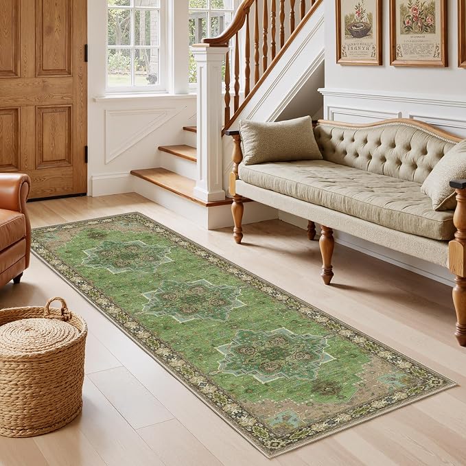 AMADA HOMEFURNISHING 2x6 Runner Rug, Vintage Non-Slip & Low-Pile Kitchen Area by AMADAHOMEFURNISHING