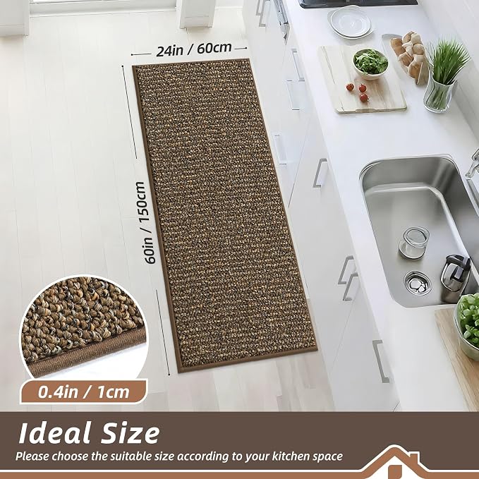BEQHAUSE Kitchen Runner Rugs 24"x60", Kitchen Mats - Image 2
