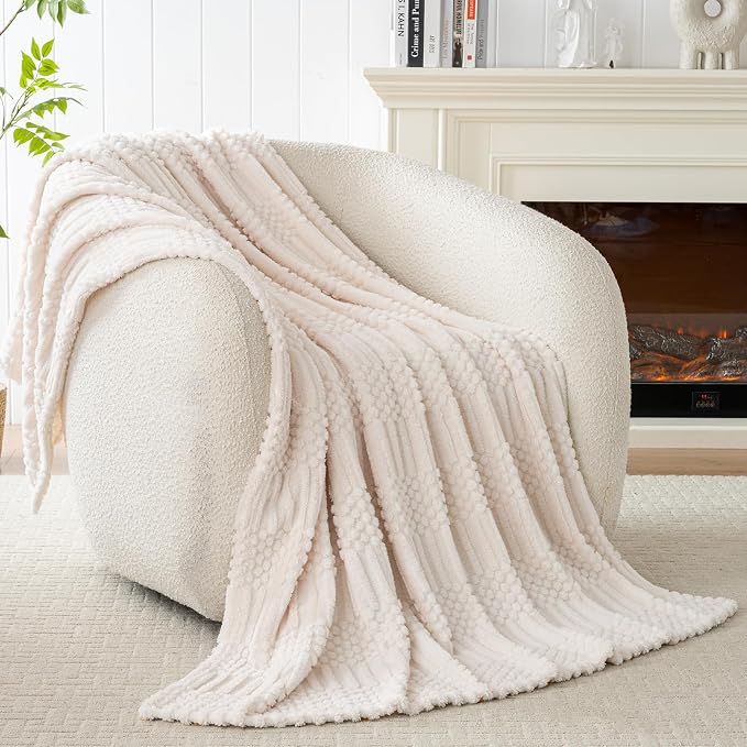 Beige Throw Blanket - Image 7