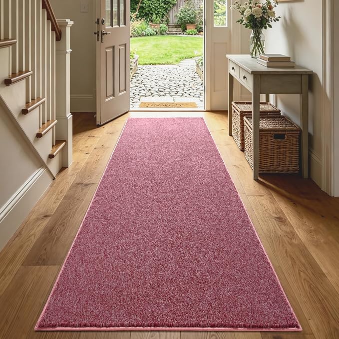 2x6 Red/White Runner Rug Washable Non-Slip - Image 2
