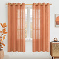 Burnt Orange 78 inch Linen Curtains by LAMIT