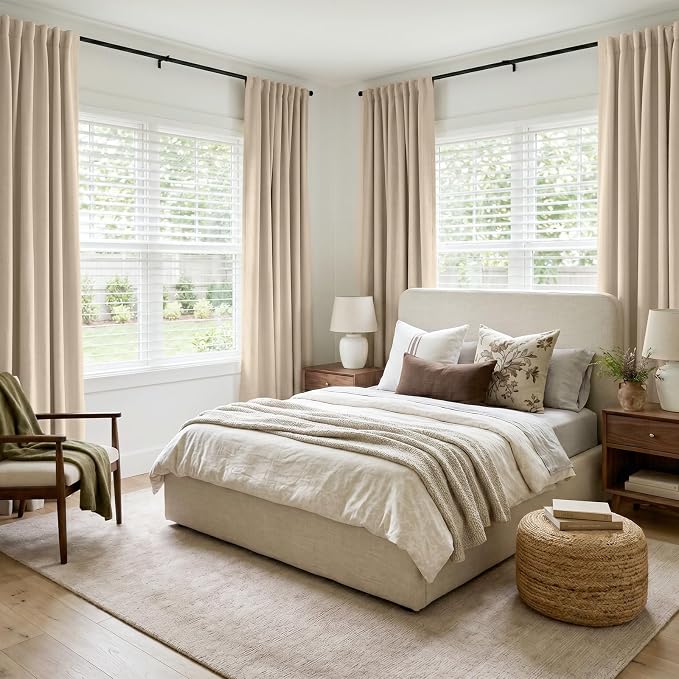 INOVADAY 100% Blackout Linen Curtains - Image 6