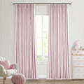 Light Pink Pinch Pleat 100% Blackout Linen Bedroom Curtains 96 Inch Length | by Twodrapes