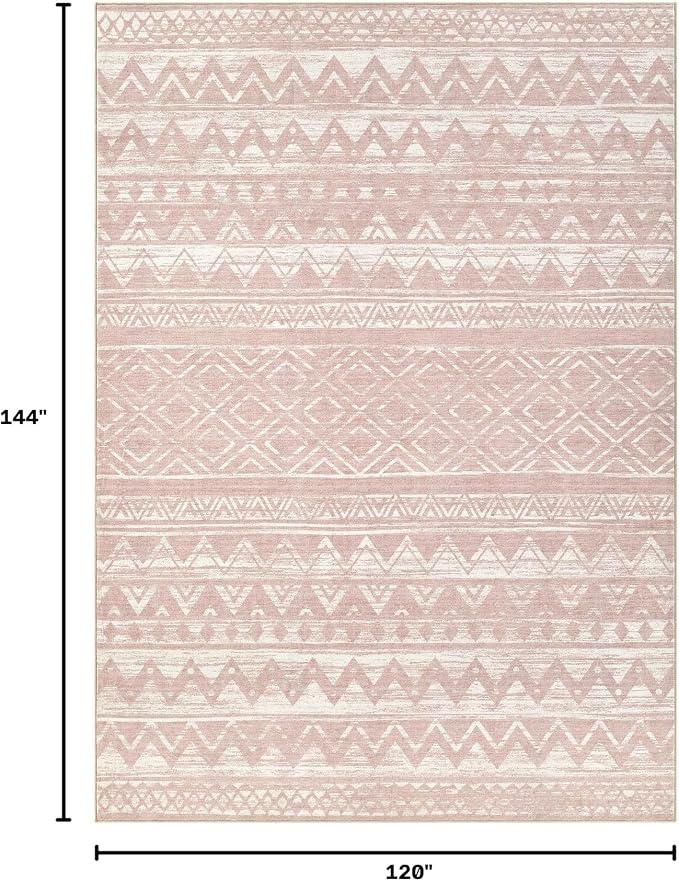 cotiled Boho 10x12 Area Rug for Living Room: Large Moroccan Washable Rug | - Image 2