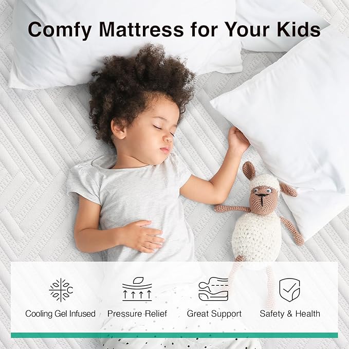 Novilla Twin Mattress 6 Inch, Gel Twin Memory Foam Mattressess in a Box for Supportive & Pressure Relief & Cooling Night Sleep, CertiPUR-US Certified