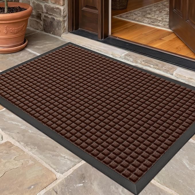 Front Door Mat Outside Entrance, Heavy Duty Waterproof Doormat | 29.5"x17" by WELDUN%E2%80%94IdealChoiceforHome