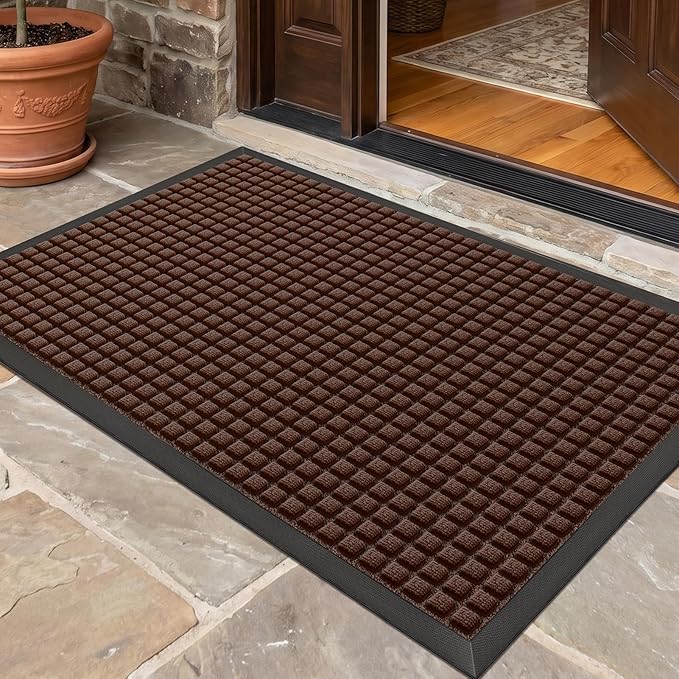 Front Door Mat Outside Entrance, Heavy Duty Waterproof Doormat | 35.5"x24" by WELDUN%E2%80%94IdealChoiceforHome